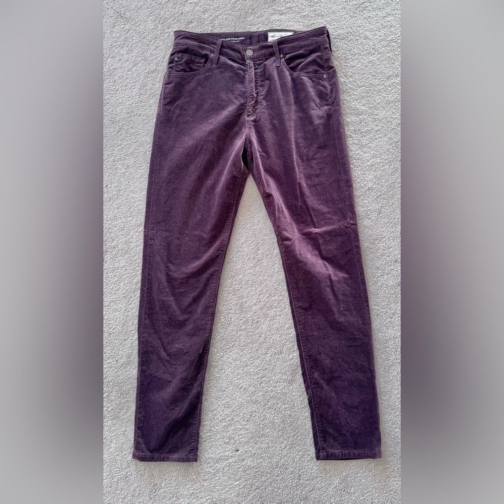 AG Adriano Goldschmied for Anthropologie Women's brown velvet Pants